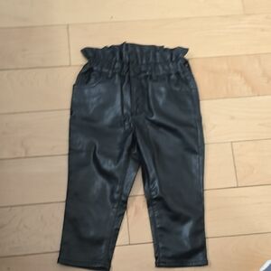 GAP Kids Black Faux Leather Pants